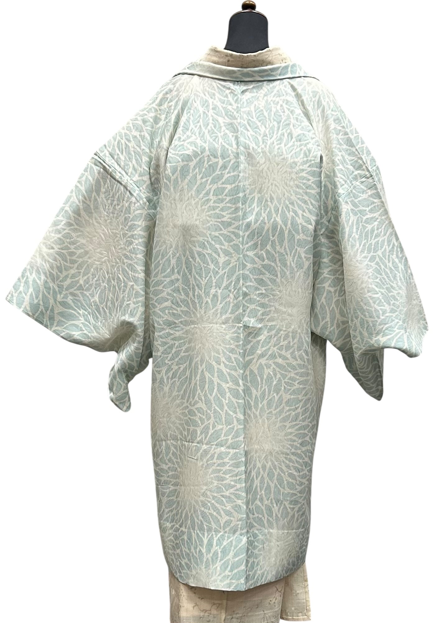 夏物 羽織 塵除け 錆青磁色×象牙色 紋紗 裄丈 68.5㎝ 新品 K6674
