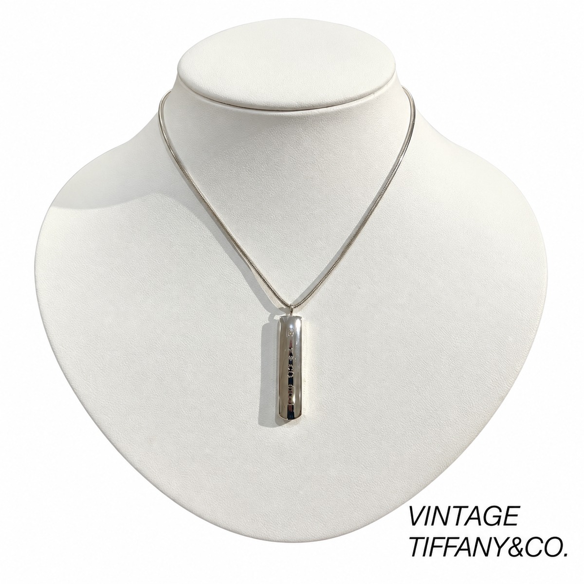 TIFFANY & Co.】 2772 1837 T&CO ナロー バーネックレス SV925