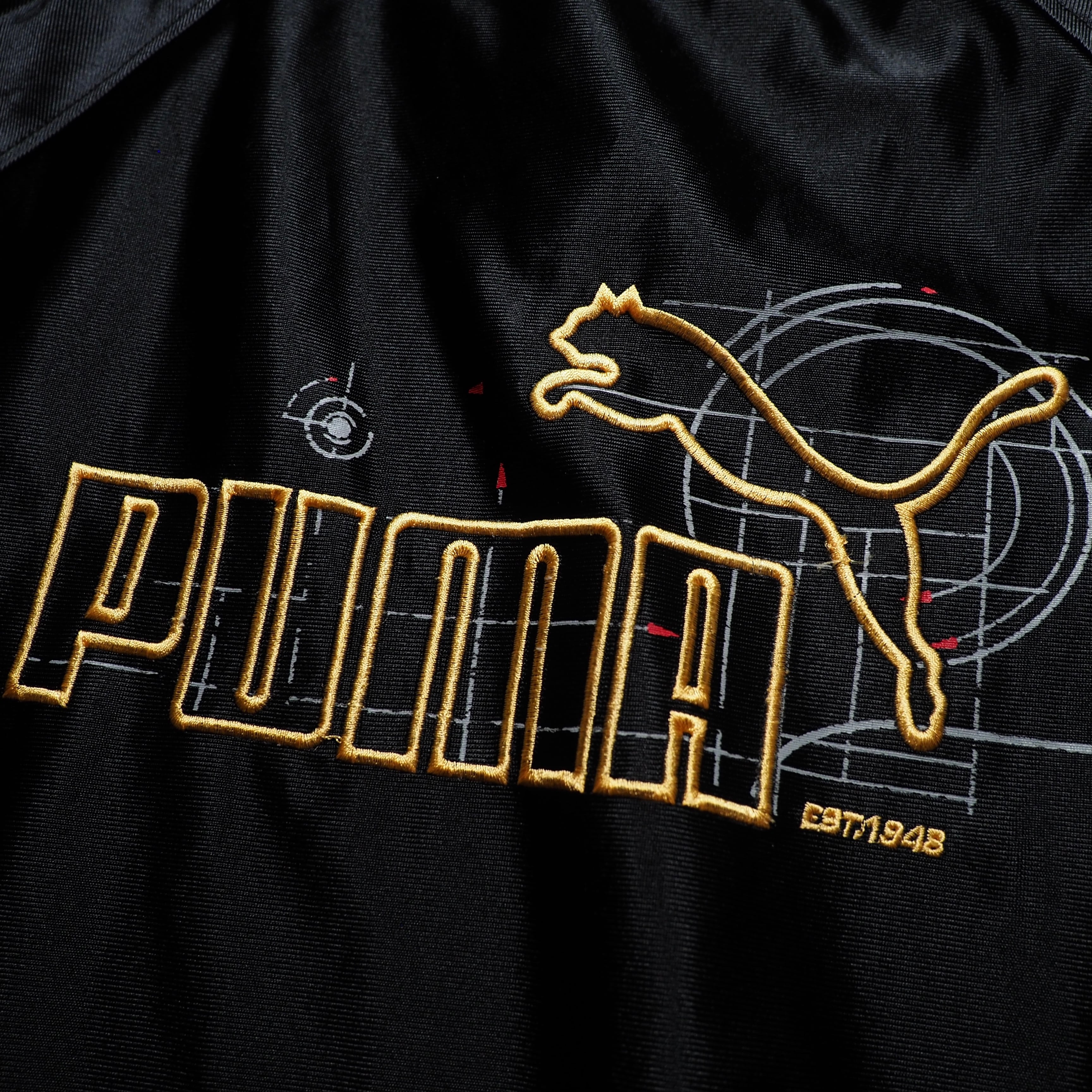 ” Old PUMA ” Graphic logo Embossed vintage loose game shirt