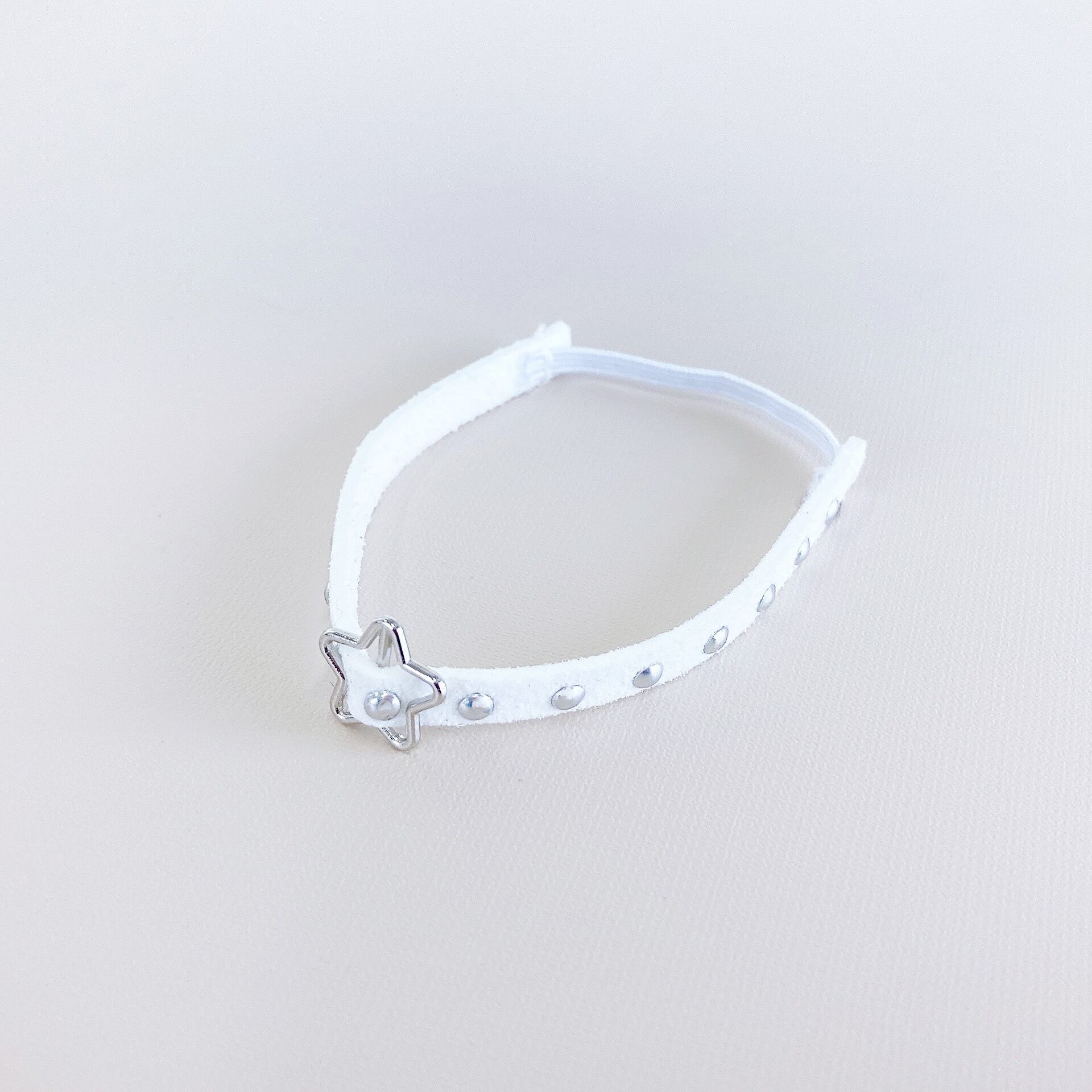 5く-1176【10cm】スターチョーカー ホワイト | Little Closet │ ぬい