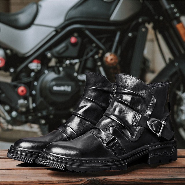 American Retro Leather Parachute Boots(GV108)