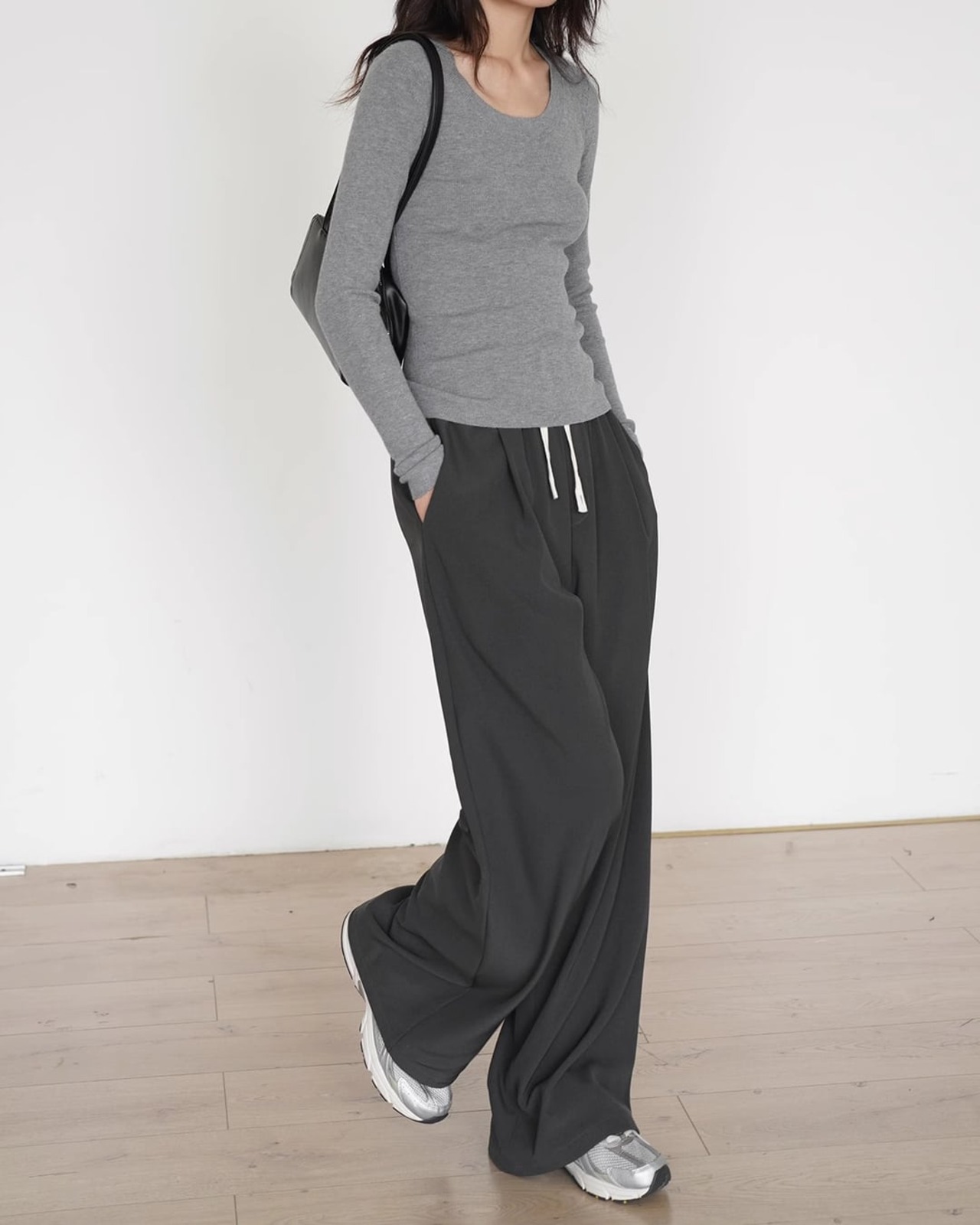 Drape wide easy Pants　T20236