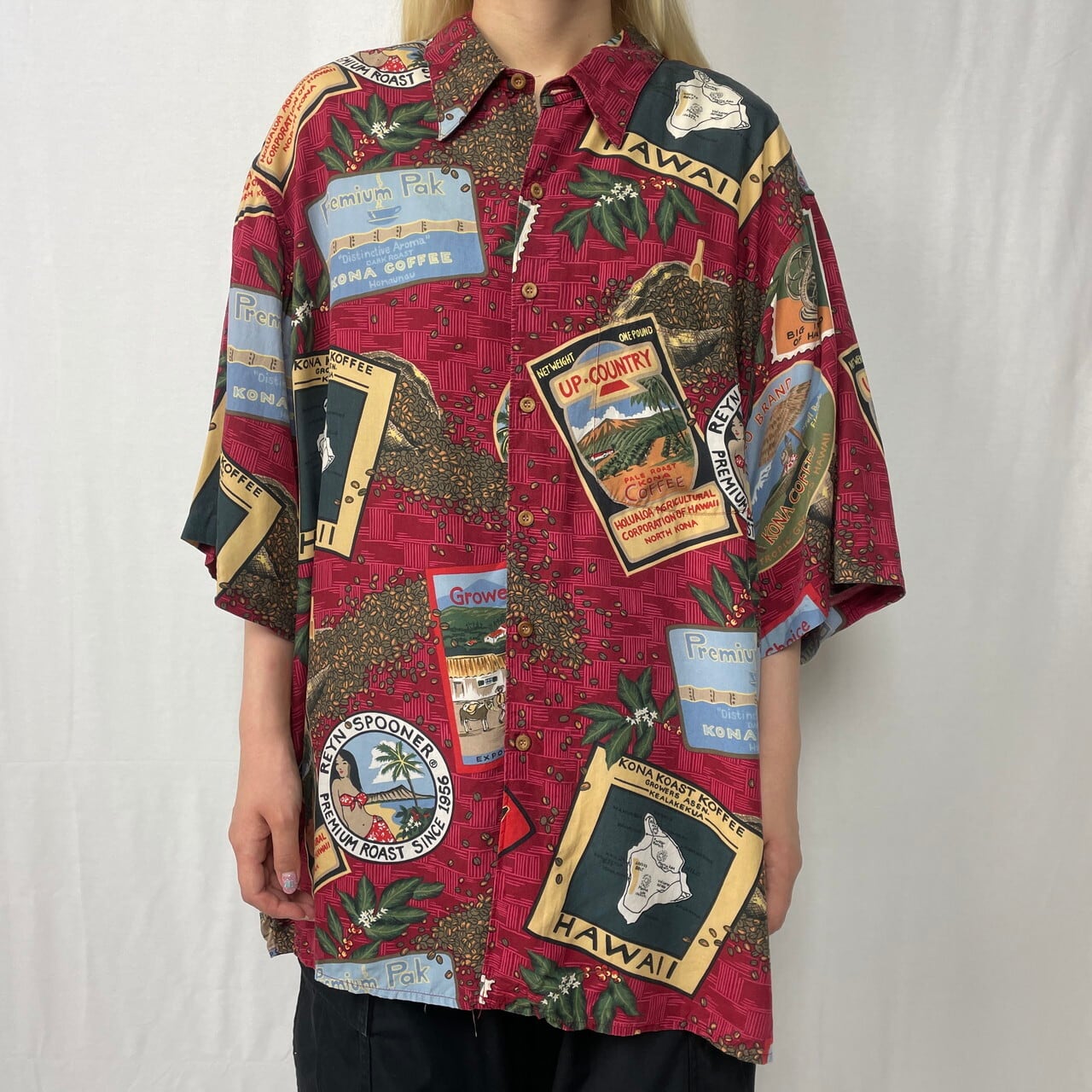 80年代 reyn spooner レインスプーナー ダイヤモンドヘッドタグ