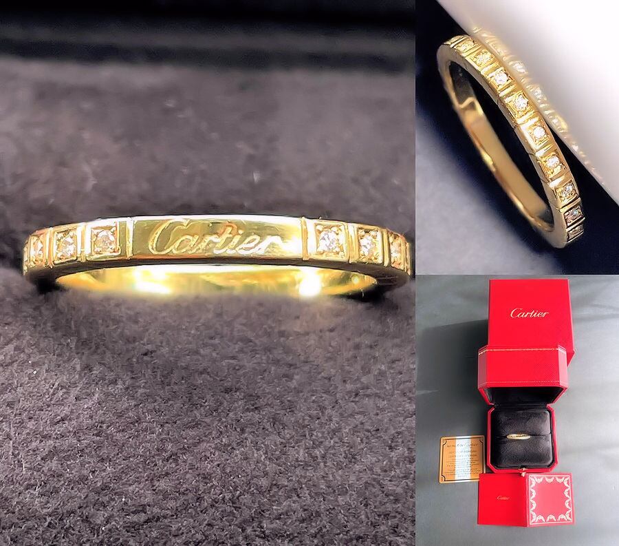 Cartier / カルティエ ラ二エール リング フルダイヤ K18YG 750 20P ダイヤモンド 指輪