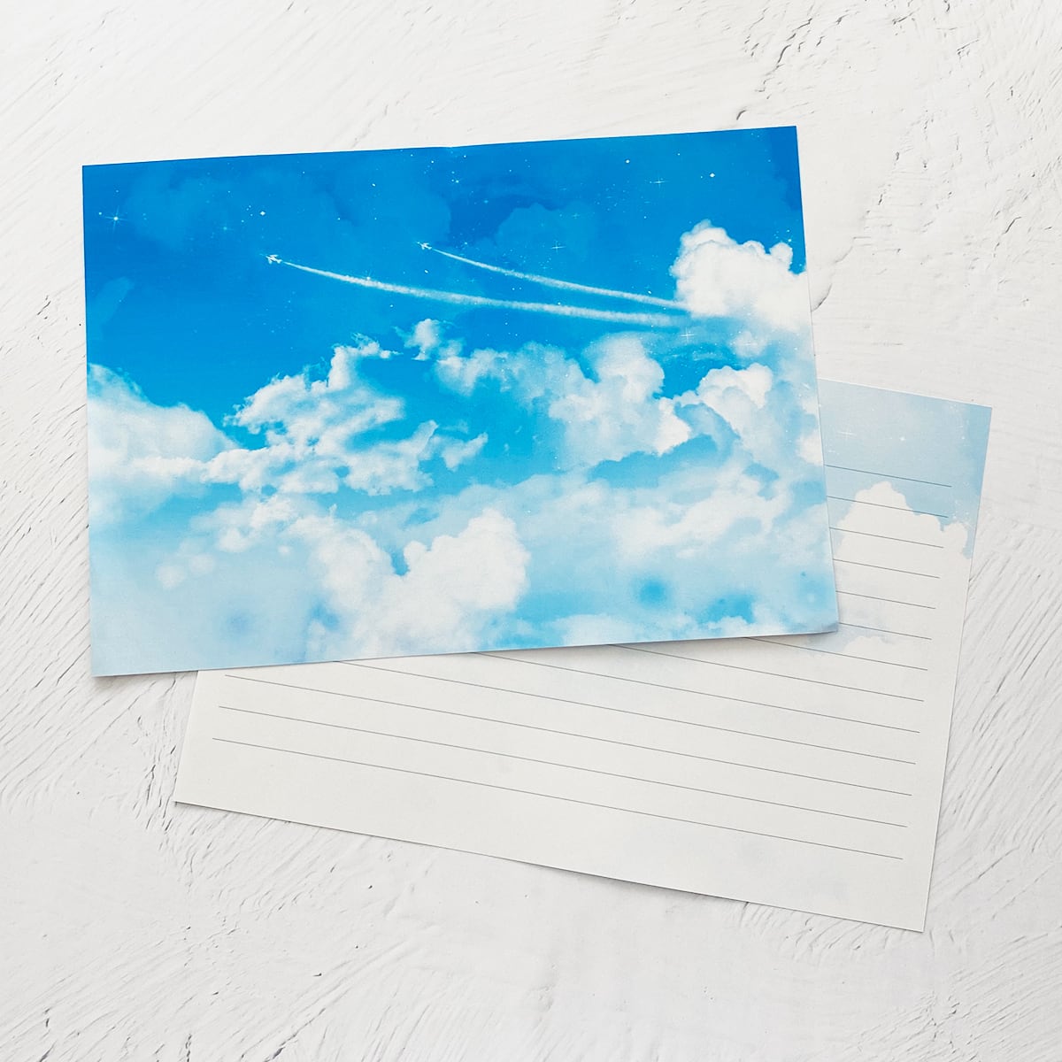 レターセット・便箋】飛行機雲 | LALA CloveR.幻想的雑貨屋 - 星と宇宙