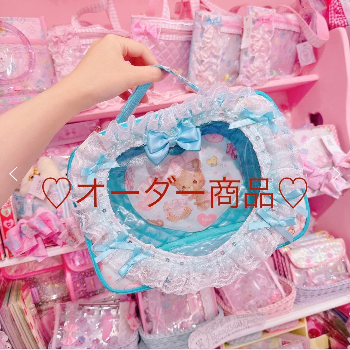 ♡オーダー商品♡【D8】74-10ぬいぐるみ2wayトランクバッグ（ショルダーひも付き）