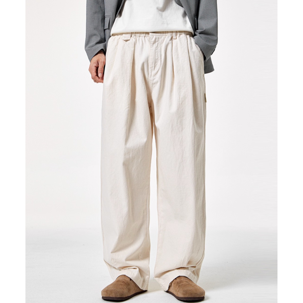 プリーツデザイン フルレングスワイドパンツ af0355