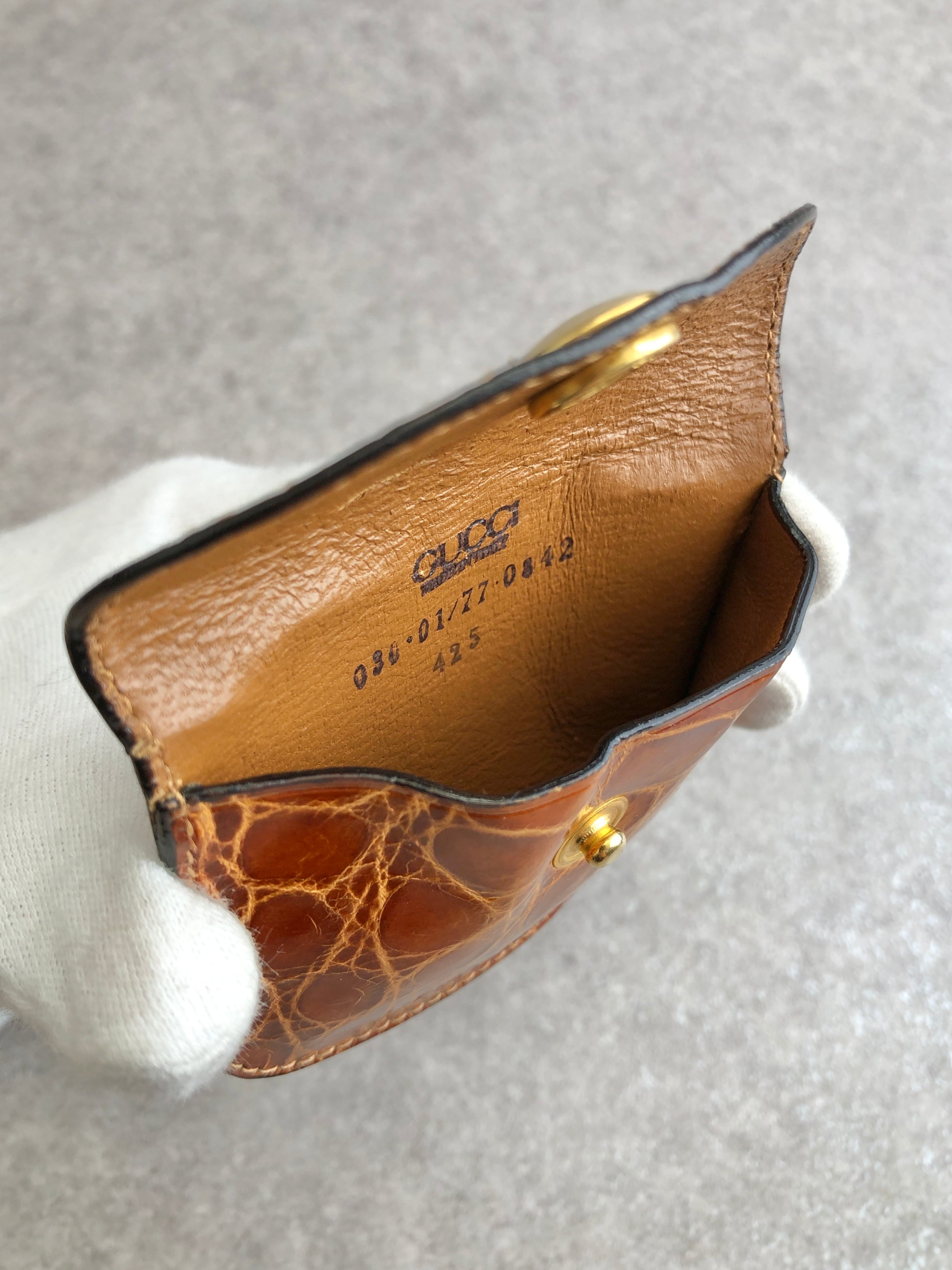 GUCCI グッチ 財布 ブラウン レザー コインケース vintage