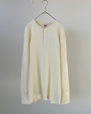 -Health Knit- Super Heavy Waffle Henley L/S