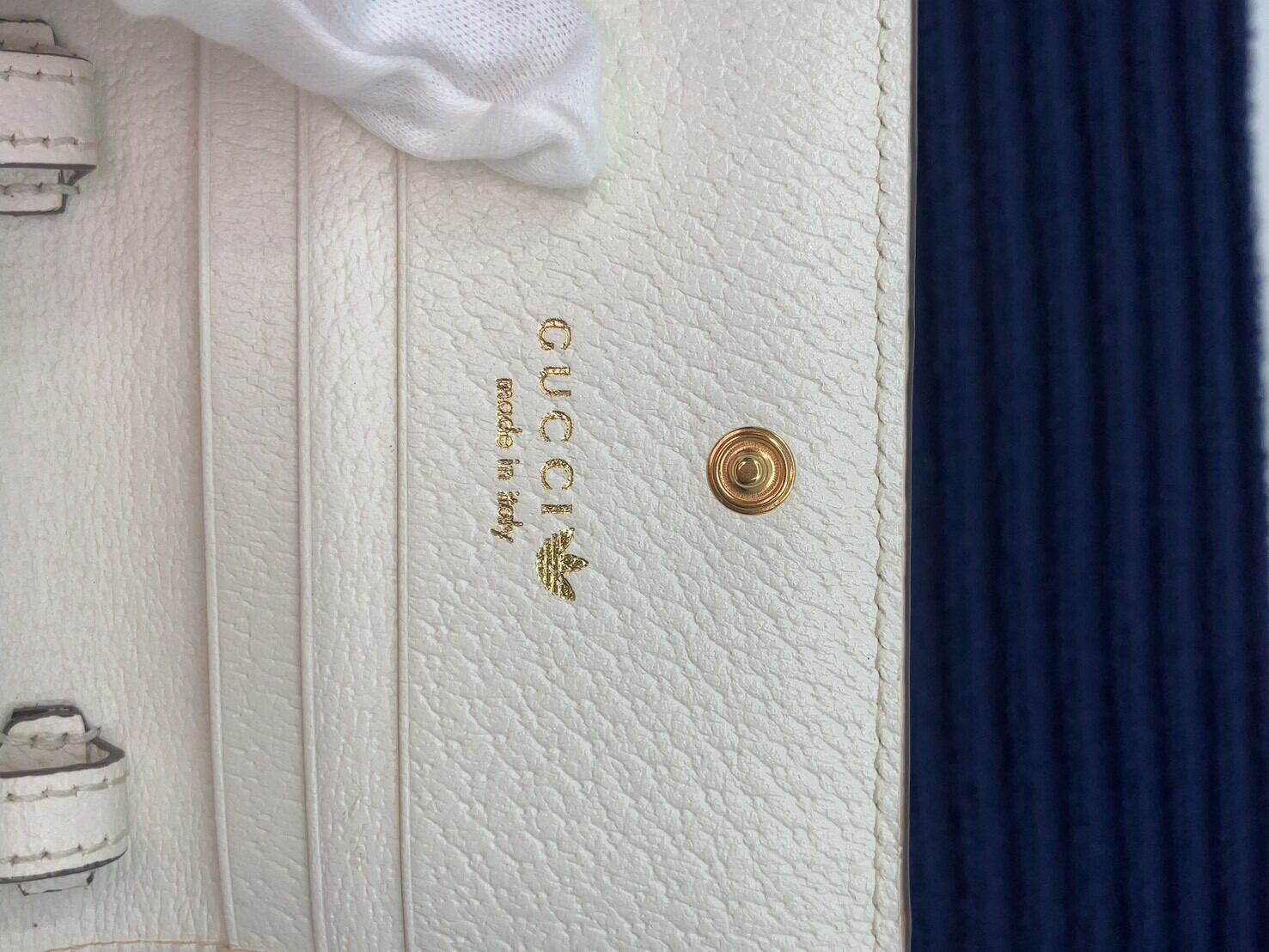 GUCCI グッチ アディダスコラボ ショルダーウォレット レザー White