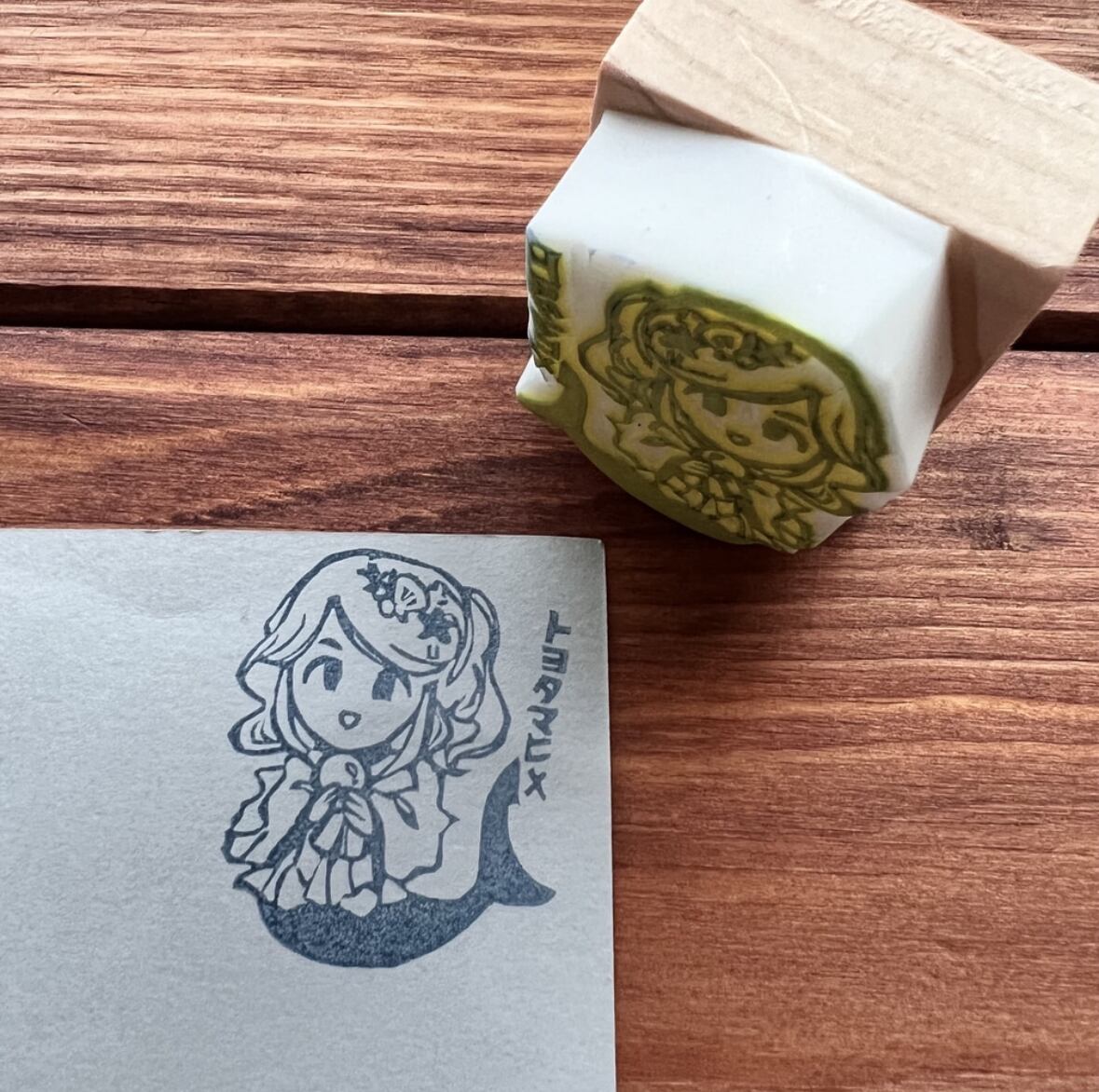 はんこ ハンコ かわいい イラスト キャラクター 神さまはんこ 消しゴムはんこ 神様 御朱印 デフォルメキャラ スタンプ トヨタマヒメ 豊玉姫