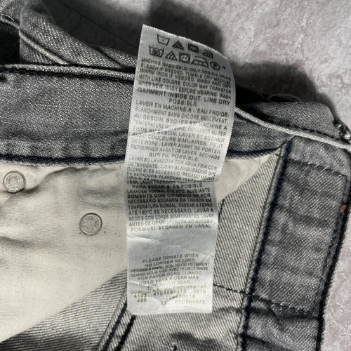 【W38 L34】 usa levi's 先染ブラック リーバイス 569 詳細写真6