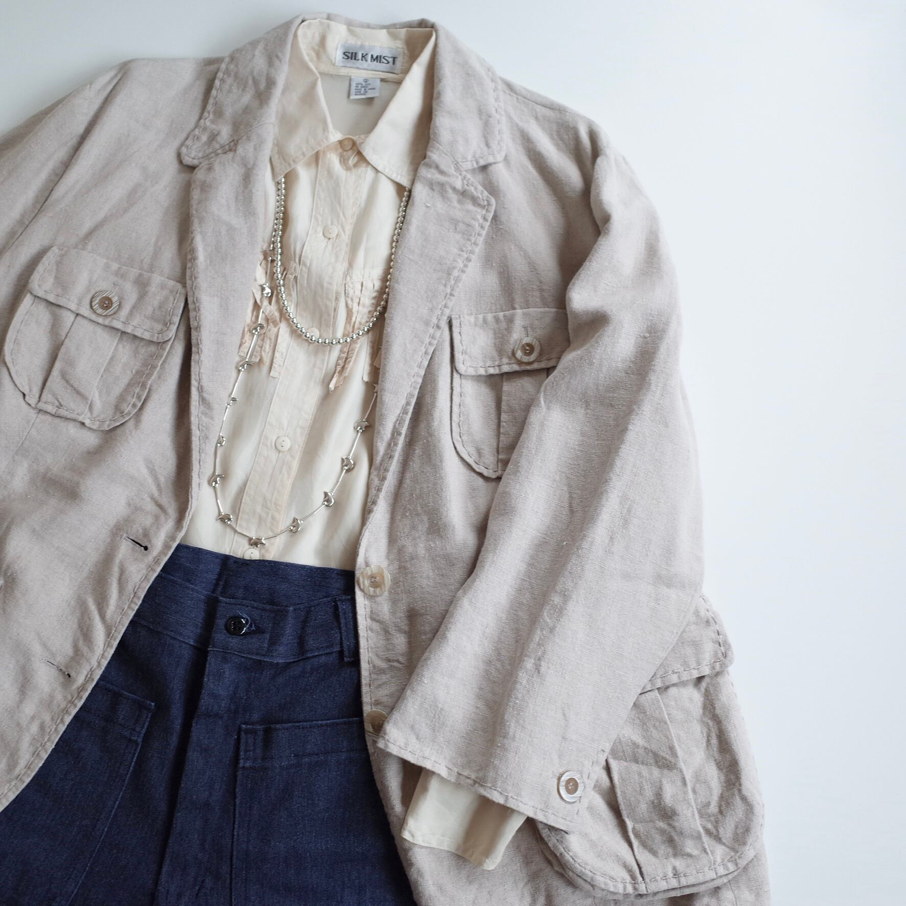 Linen safari jacket