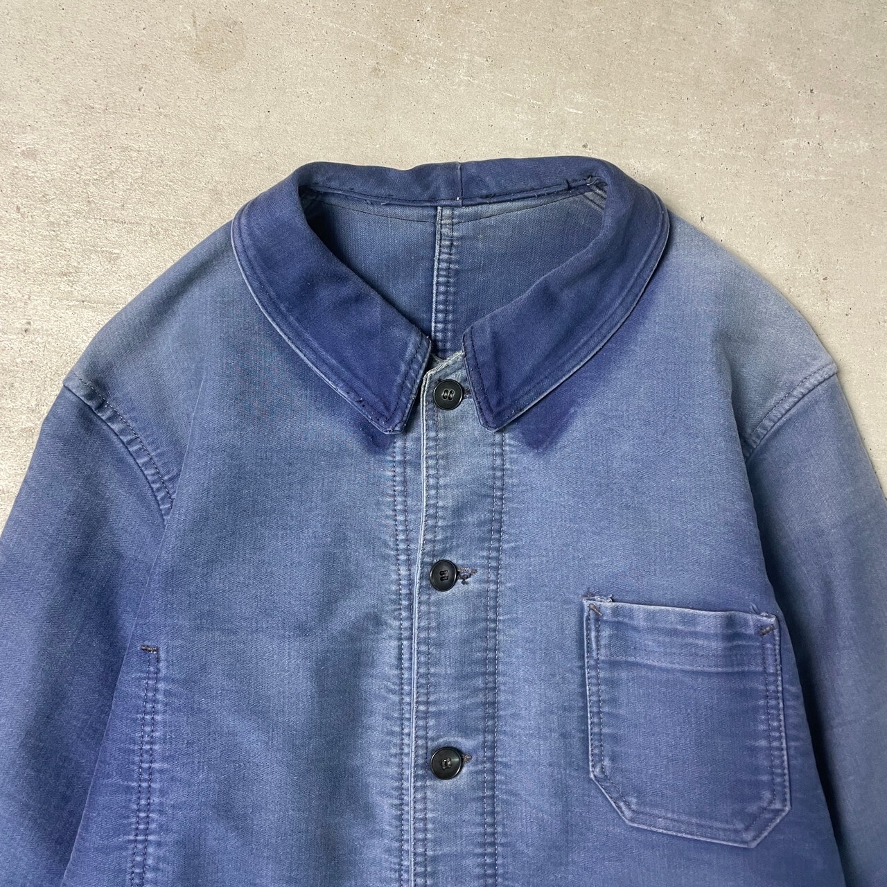 50年代〜 DUBURE&DEVERCHERE ブルーモールスキンジャケット フレンチ 