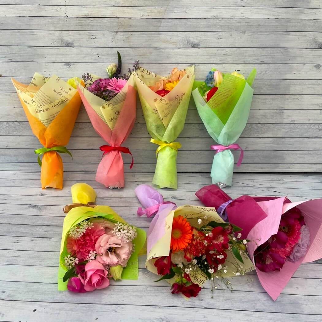 ナチュラルな花束 standard_bouquet_green_001_008