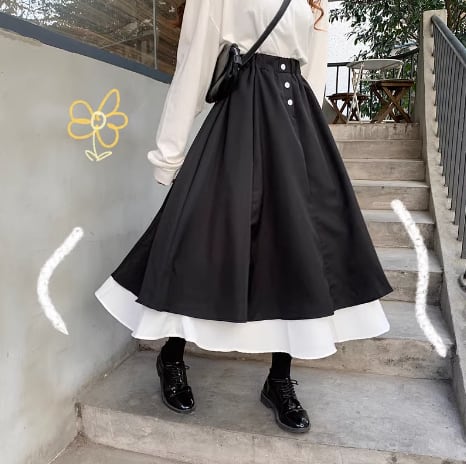 スカート ボトムス 膝下 ミモレ ミモレ丈 Aライン ウエストマーク かわいい 大人可愛い きれいめ シンプル カジュアル 大人 上品 おしゃれ お洒落 大人女子 こなれ感 ラブリー キュート ガーリー エレガント 存在感 無地 春 秋 10代 20代 30代 レディース 女性用 女の子 学生 通学 デート お出かけ 公園デビュー 女子会 お泊まり 休日 パーティー 旅行 高原 ホテル ガーデン レストラン モテ 脚長 M L XL 2XL 黒 ブラック