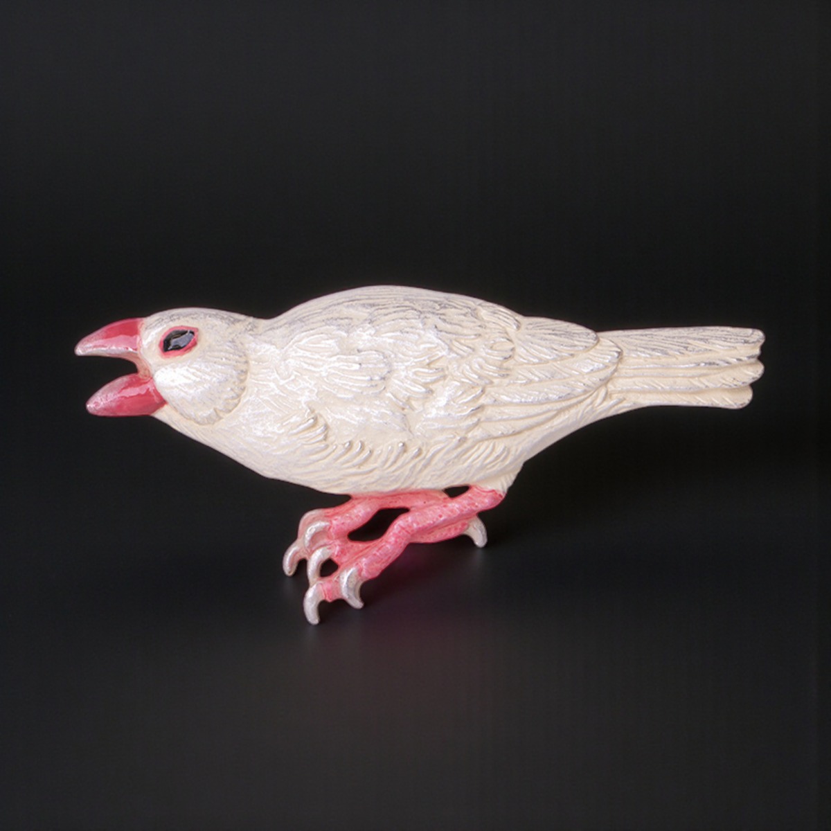 鳥/文鳥》ブローチ 文鳥ブローチ 白文鳥 Palnart Poc パルナートポック