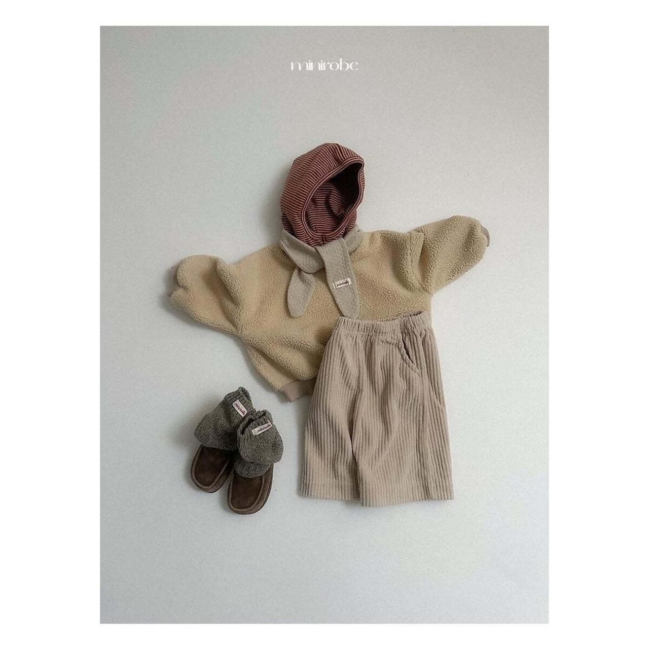 【取寄】minirobe ダンブルフードスウェット｜冬服｜韓国子供服