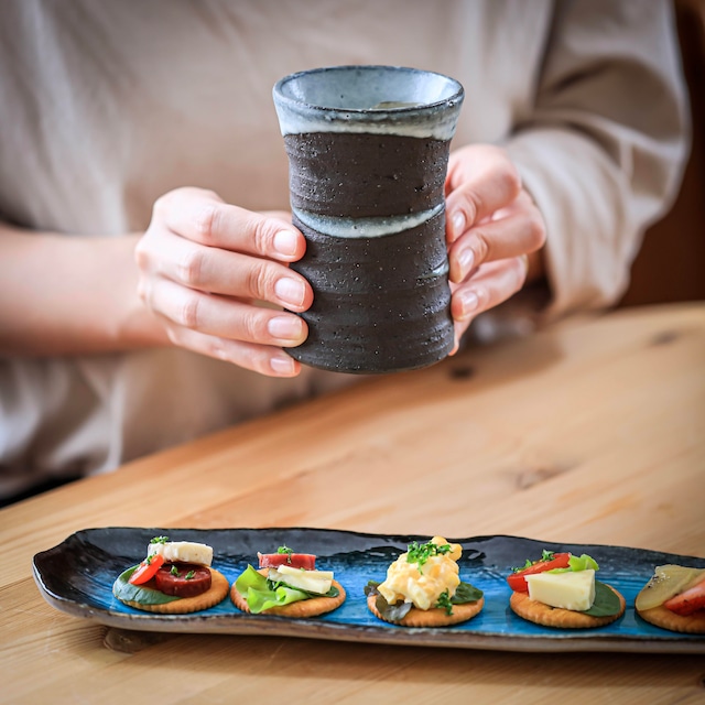 ロング焼酎カップ「黒彩」