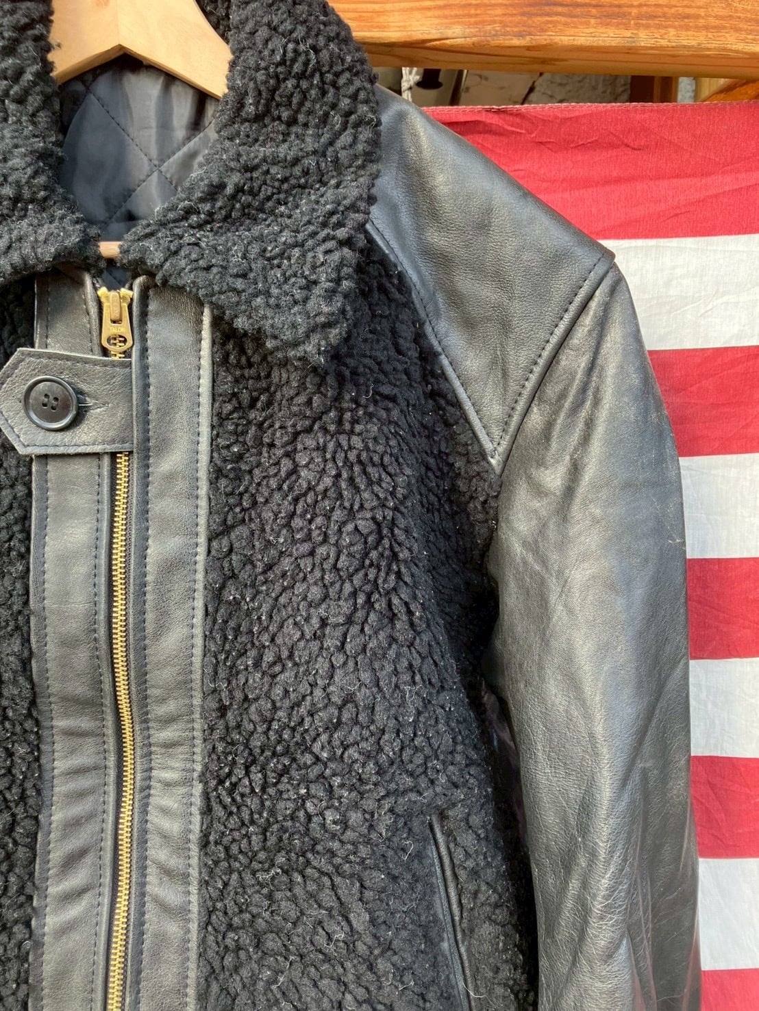 Vintage Leather Grizzly Jacket 再構築 熊ジャン ヴィンテージ