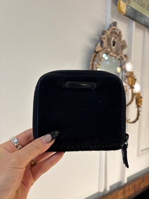 PRADA / vintage black unborn calf wallet.