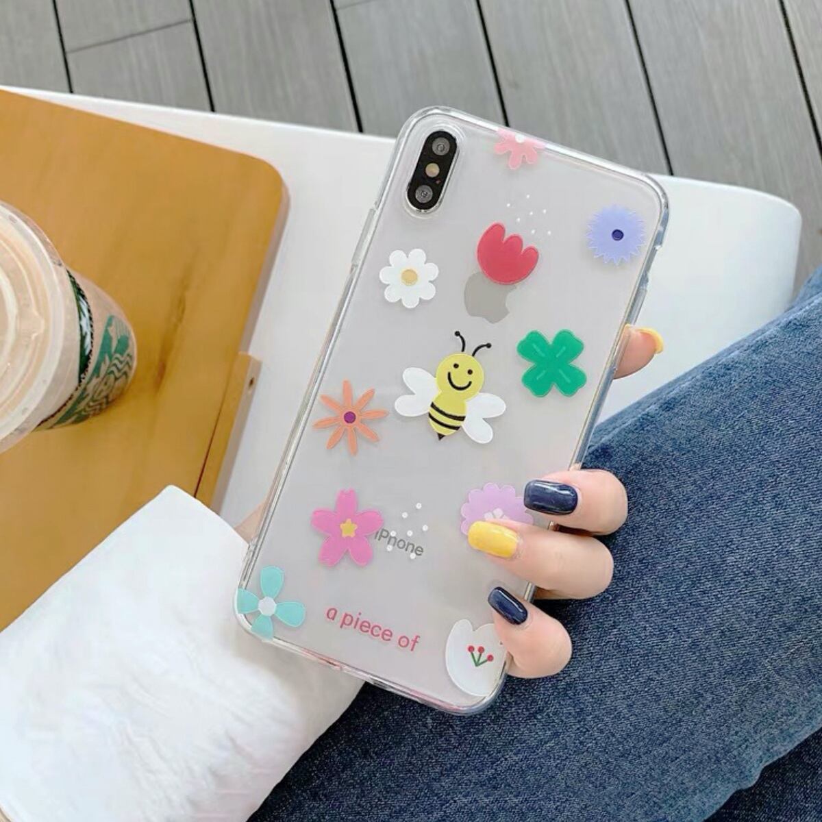 Iphone ケース 韓国 ハチ ハニー カラフル かわいい クリア 透明 個性的 面白い おもしろ クリア ケース 可愛い お洒落 Iphone7 8 Iphonex Xs Iphonexr スマホケース 携帯ケース セレクトショップオンリーユー