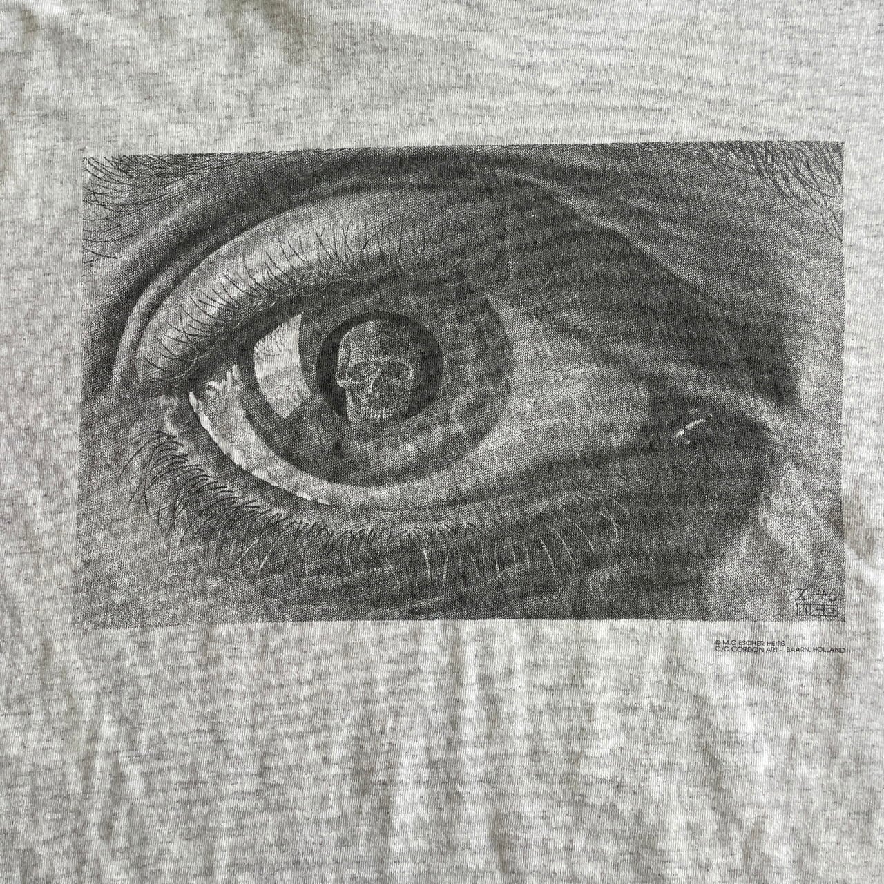 90年代 USA製 M.C.ESCHER EYE エッシャー 眼 アート バックプリントT