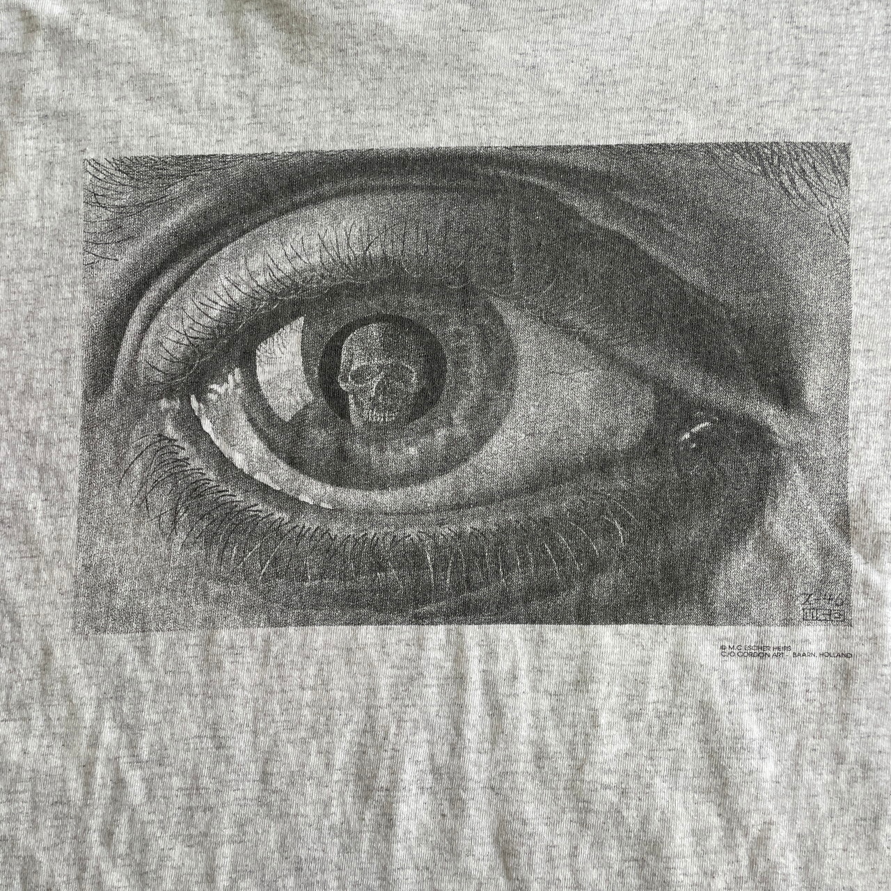 90年代 USA製 M.C.ESCHER EYE エッシャー 眼 アート バックプリントT 