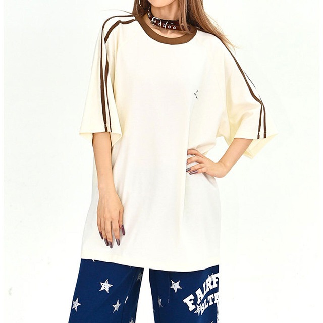 ダブルサイドラインラグランリンガーTシャツ 2col   R01892