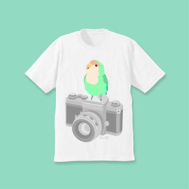 インコのおとちゃん×ことりちゃん コザクラインコ Tシャツ