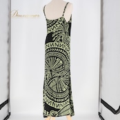 フラダンス 衣装 ワンピース ドレス ブラック系 キャミソールドレス カーキ系 花柄 カヒコ柄 シンプル かわいい 華やか きれい おしゃれ 大人っぽい 黒 緑 ハワイアン アロハ ハワイアンプリント フラ ダンス レッスン 練習 リゾート スポーツウエア