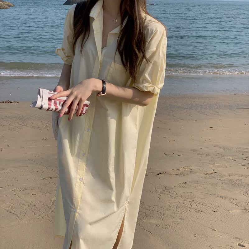 スタイルルーズカジュアルドレス サマーロングスカート 夏物 モンロー15204586149