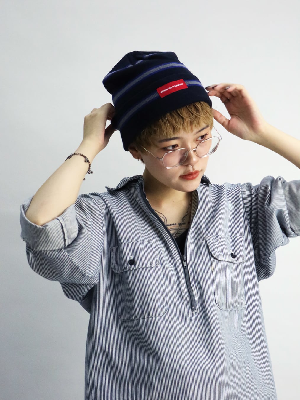 BOKU HA TANOSII ／ ボクタノマルチボーダーニットCAP 