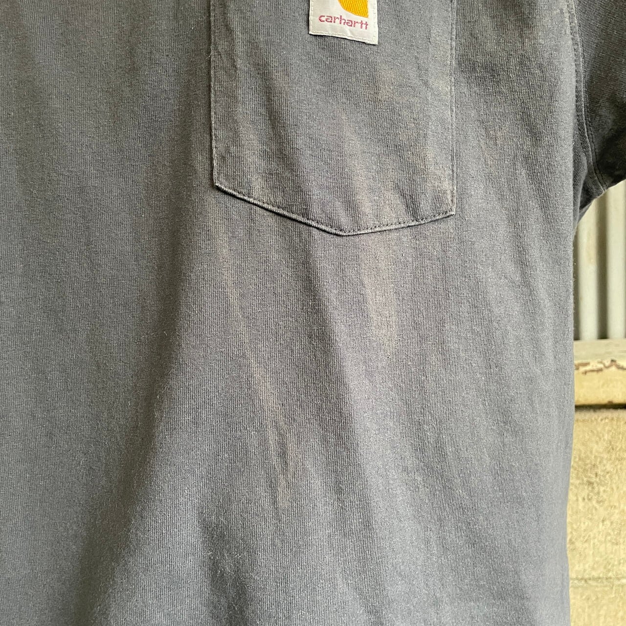 Carhartt カーハート ワンポイントロゴ ポケットTシャツ LOOSE FIT メンズL TALL 古着 ポケT  グレー【Tシャツ】【FSS2308-50b】 | cave 古着屋【公式】古着通販サイト