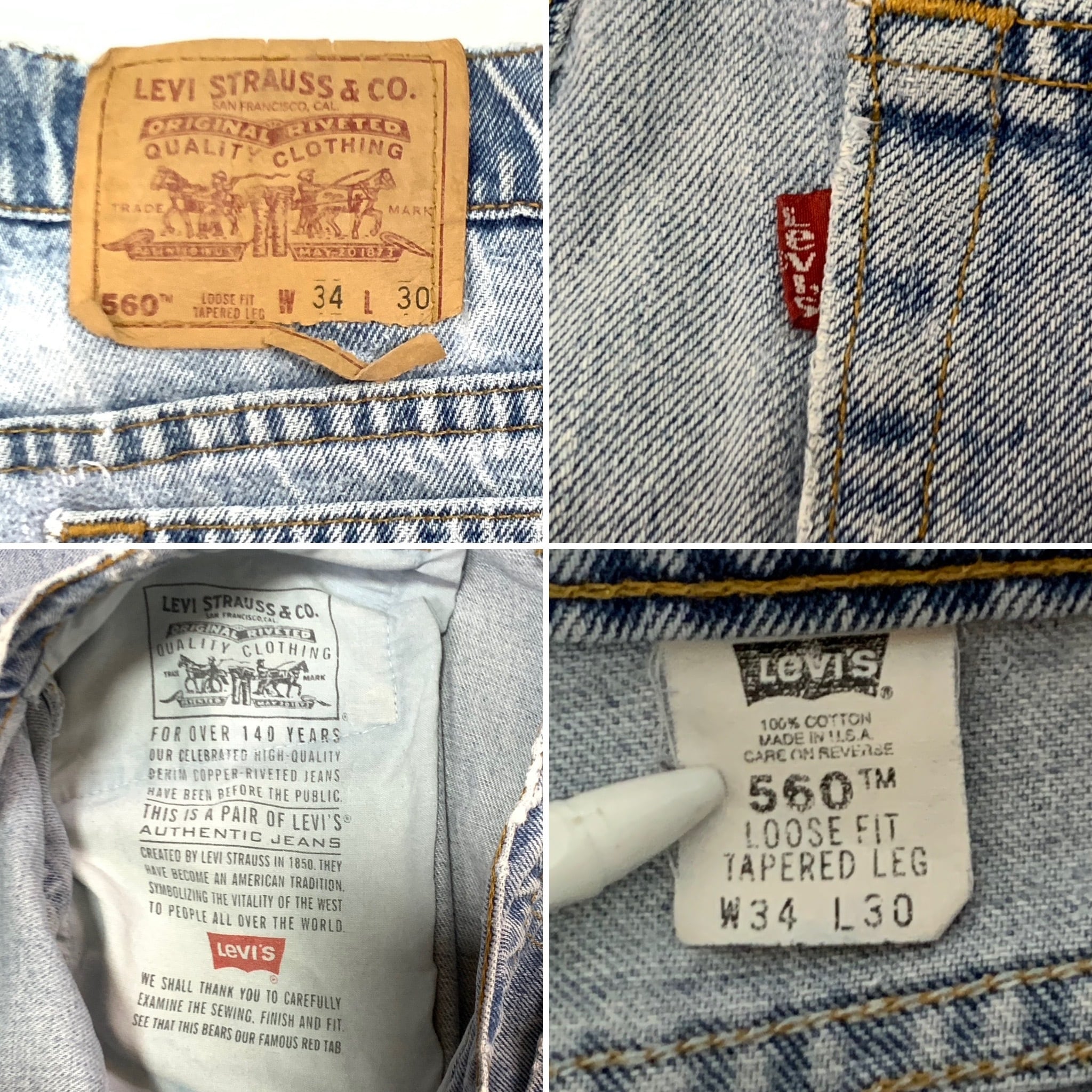 6299 Levi's リーバイス 560 デニムパンツ USA製 W34 | San Fernando