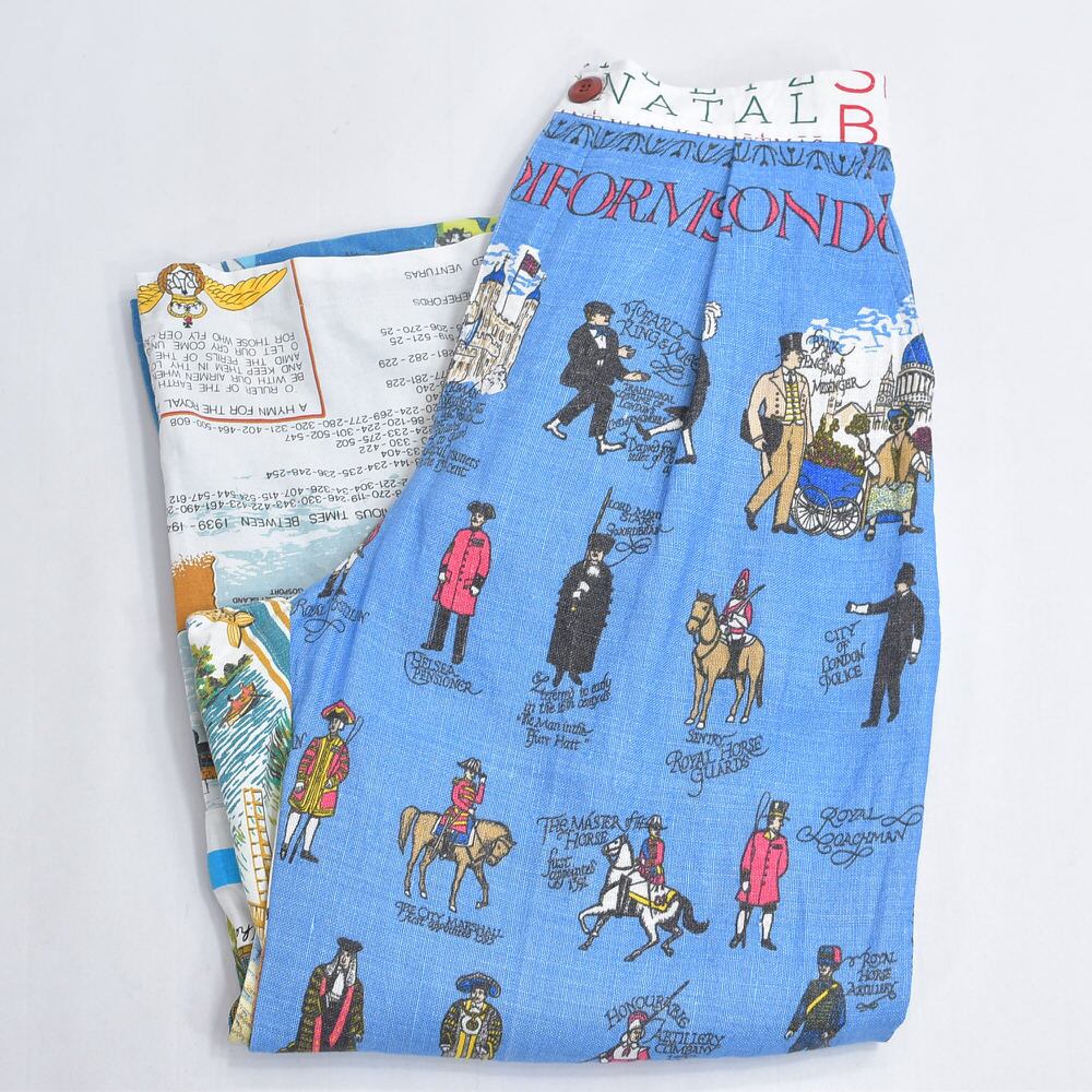 Remakeリメイク ヴィンテージ テキスタイル パッチワーク デザイン 再構築 ワイド ルーズシルエット バギーパンツ ツギハギ 古着 裏地付き レディースW72~90cm