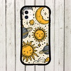 受注生産 iPhoneケース 太陽と月の天体パターン｜星座図風 STAR018A