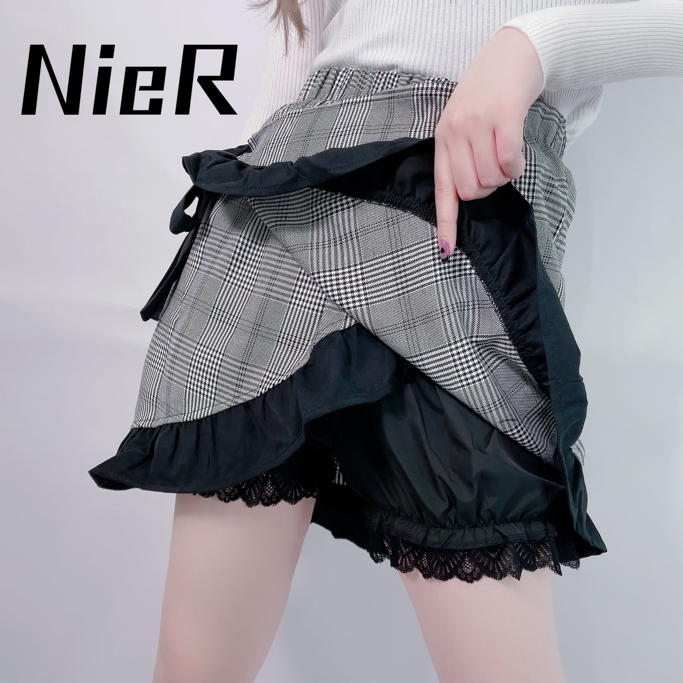 裾レース付きパンプキンパンツ | NIER CLOTHING powered by BASE