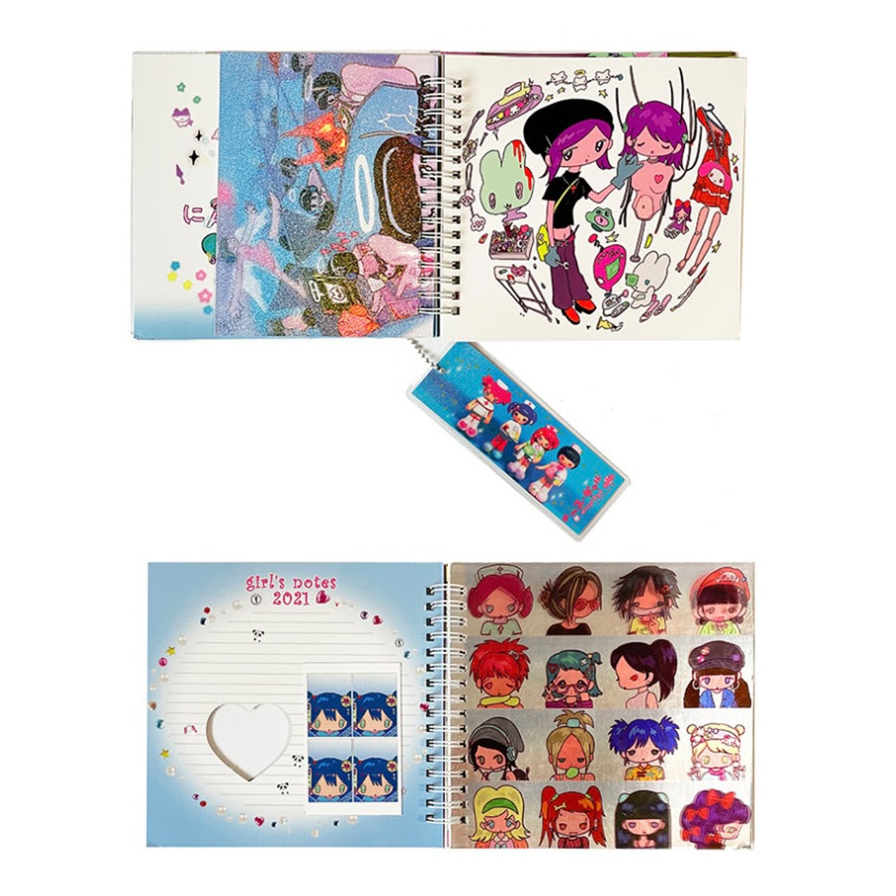 アート・デザイン・音楽 kyne zine copy and paste #4 ZINE」イラストカードセット5枚同封 – MECC STUDIO