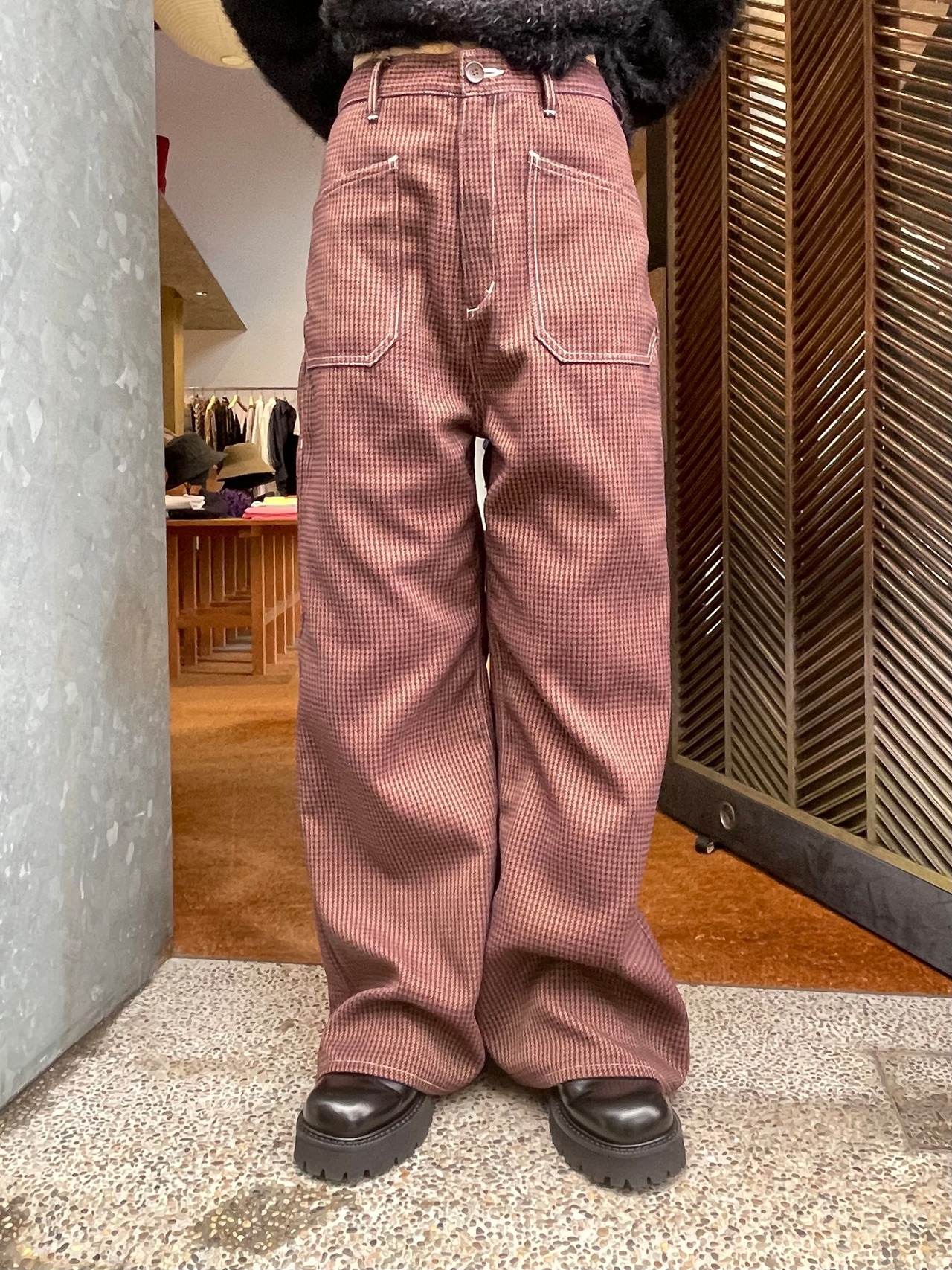 TRENT トラント / CHECK BAGGIE PANT / バギーパンツ - 8
