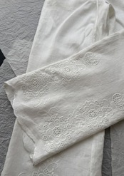 リネン刺繍ワイドパンツ