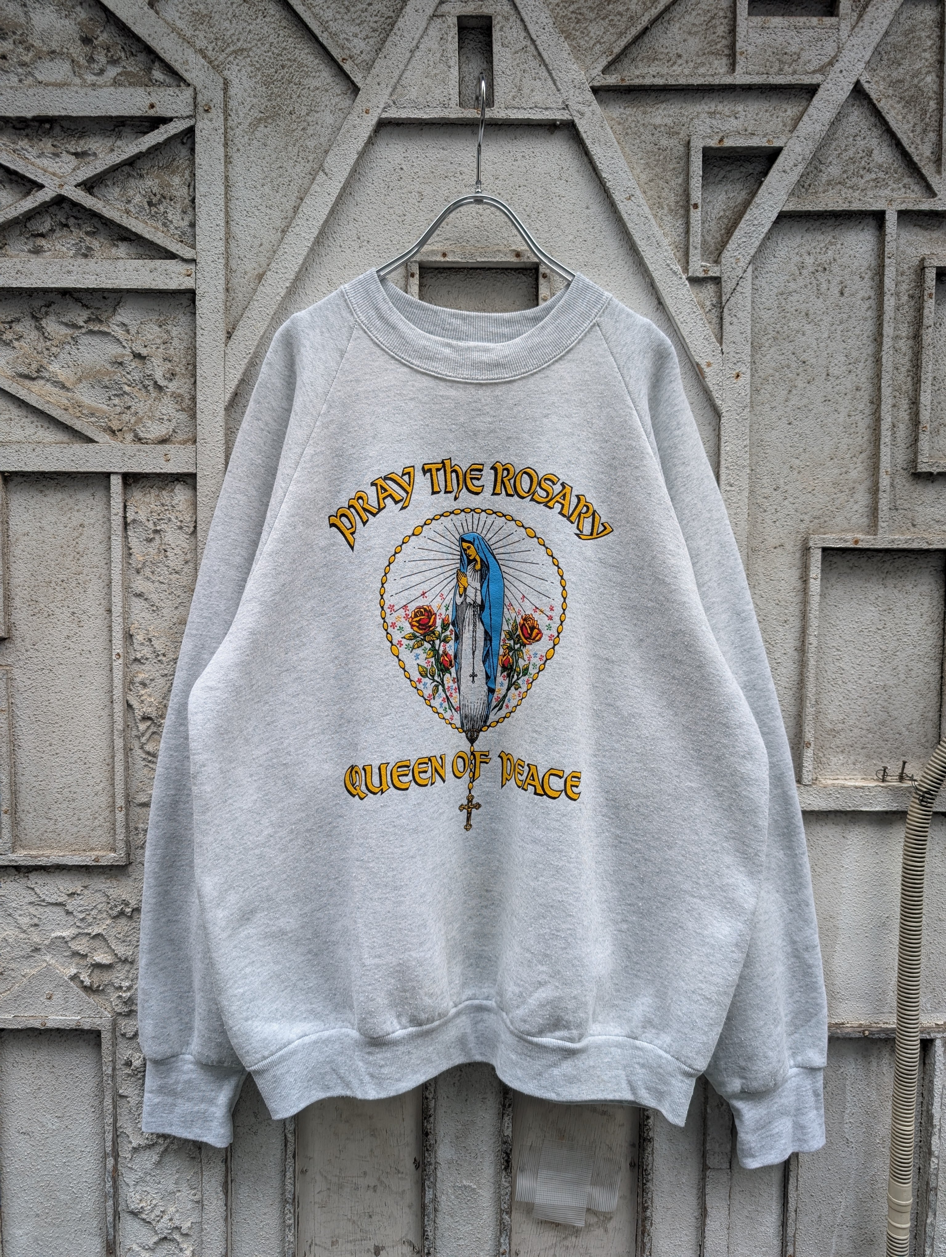 "ST. MARIA" print sweat / made in USA