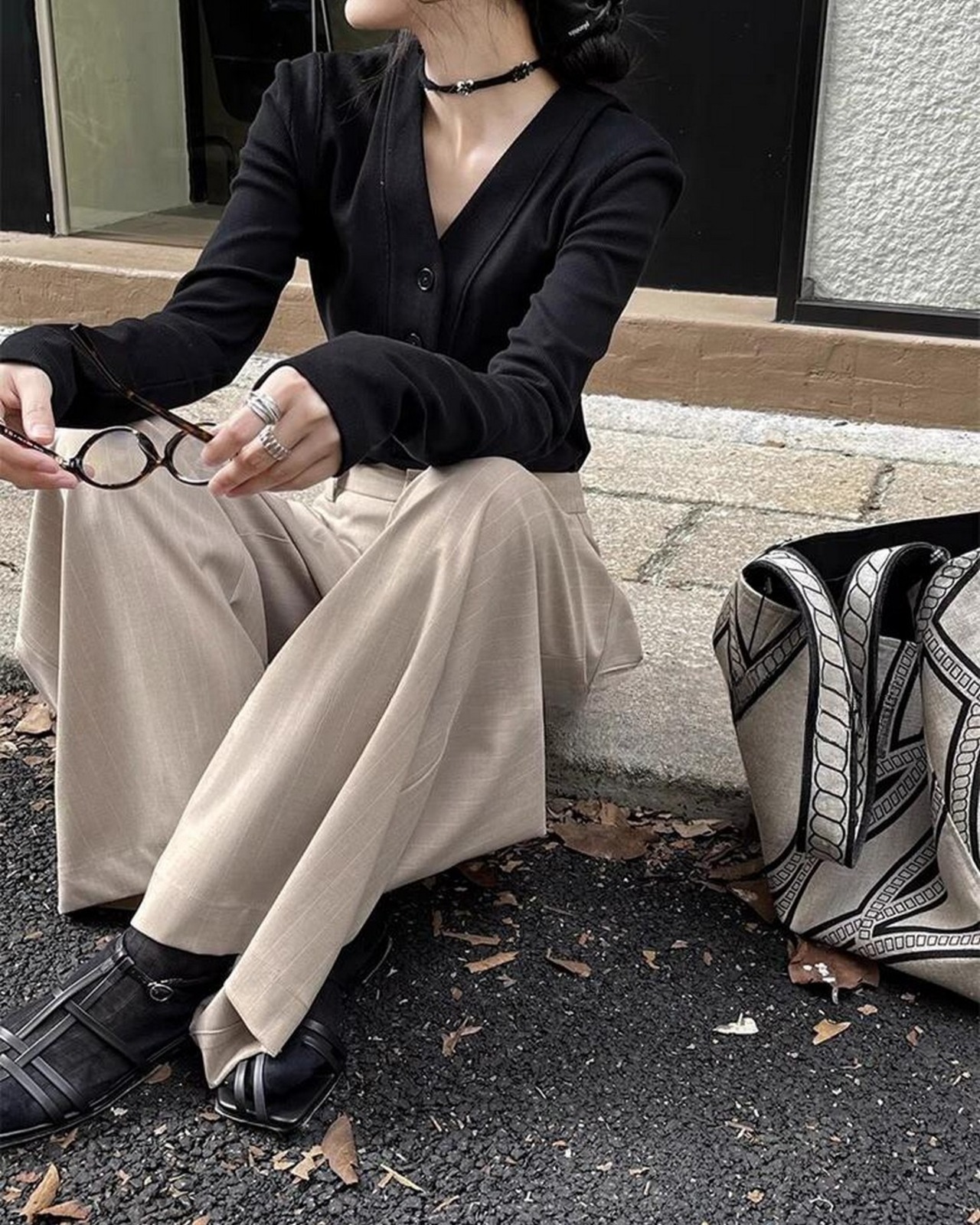 スリムVネックカーディガントップス 3color A0614 - 10