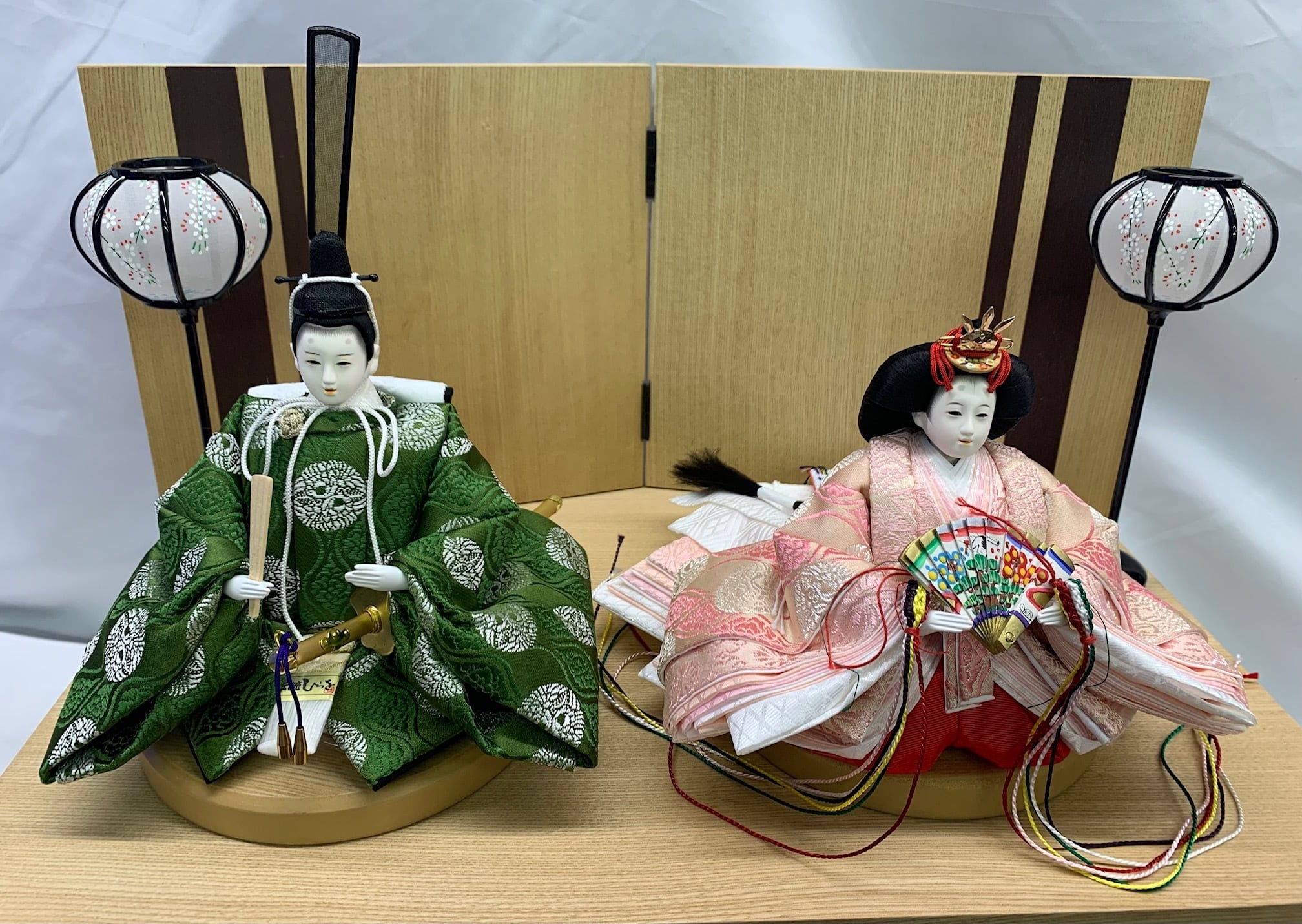 雛人形・ひな祭り Yamamoto 雛人形 親王飾り 平飾り A 扇 ひな人形 ひな祭り 雛祭り 雛飾り ひな