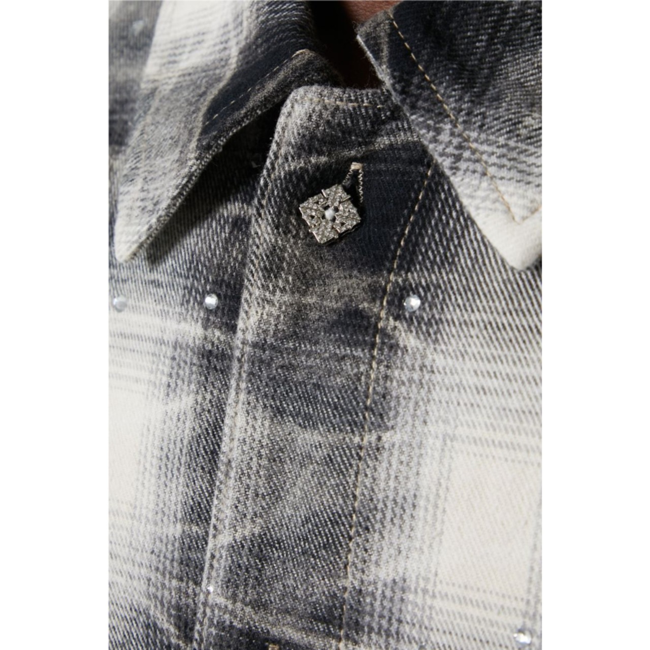 GUAPI / cloud grey cross flannel