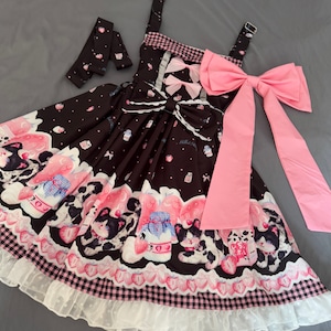 ゆめかわ♡全2カラー バックリボン&ウエストリボン付きJSK wanpi32★ ゆめかわ♡全2カラー バックリボン&ウエストリボン付きJSK wanpi32★