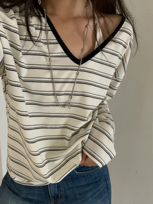 (予約)poster / Bay Deep V T-Shirt / 2color