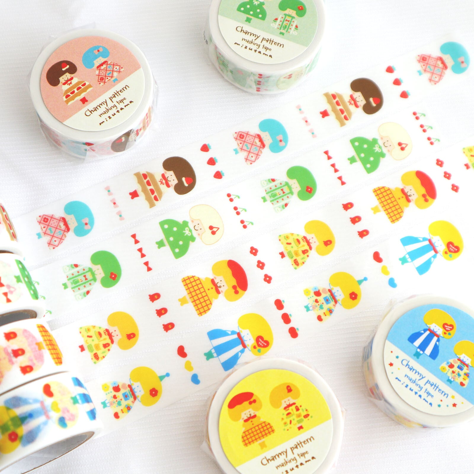 mizutama×ワールドクラフト うきうきパターン charmy pattern 18mm