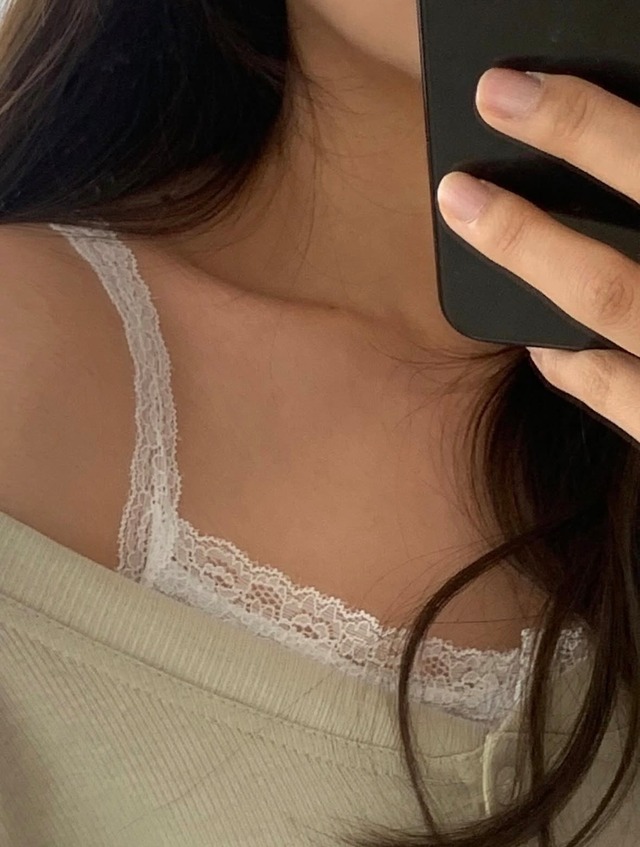 (LITER)  katie lace cami / 2color