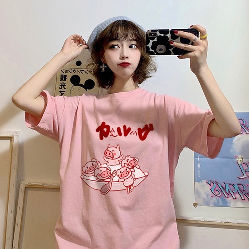 ✞ Tシャツ シャツブラウスプリントラウンドネック半袖スリーブ ショート ハーフスリーブ ✞ゴスロリ SM ミリ 甘ロリ クラロリ 和ロリ エレガント 黒ロリ 姫ロリ 華ロリ BB-BB7396010